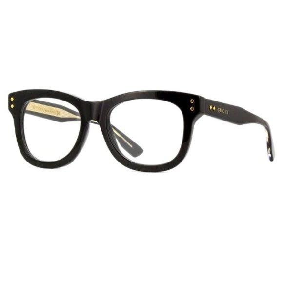 Authentic Gucci Eyeglasses GG1086O 005 Black Square Frames 53MM RX-ABLE
